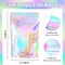 Holographic Mylar Bags Resealable Smell Proof Bags for Lip Gloss, Jewelry, Lash Candy and More - Small Business Packaging Supplies(100PACK, 5.5x8INCH)